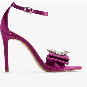 Satin Bow Occasion Heels